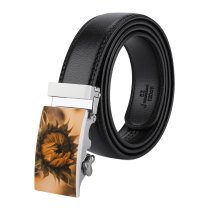 yanfind Belt  Focus Beautiful Plant Delicate Depth Field Growth  Blooming Outdoors Leaves Men's Dress Casual Every Day Reversible Leather Belt