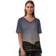 yanfind V Neck T-shirt for Women Tarn Space Blea Night Ambleside Landscape Public Way Outer Astronomy Sky Summer Top  Short Sleeve Casual Loose