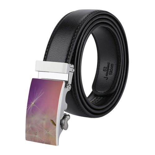 yanfind Belt  Dew Seeds Flowers Drop Macro Dandelion Droplets Dandelions Outdoors Floating Flora Men's Dress Casual Every Day Reversible Leather Belt