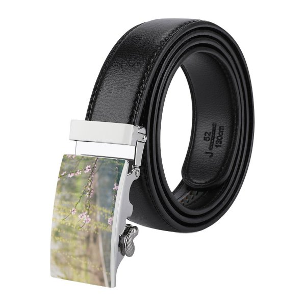 yanfind Belt  Focus Beautiful Delicate Flowers Depth Field Buds Growth Blooming Outdoors Branches Men's Dress Casual Every Day Reversible Leather Belt