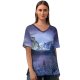 yanfind V Neck T-shirt for Women Yosemite HQ Tunnel Alps Landscape Snow Wallpapers Basin Mountain Outdoors Tree Summer Top  Short Sleeve Casual Loose