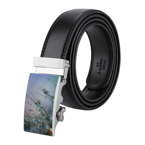 yanfind Belt  Dew Plant Shining Beads Light Drop Macro Dewdrops  Morning Hairy Men's Dress Casual Every Day Reversible Leather Belt
