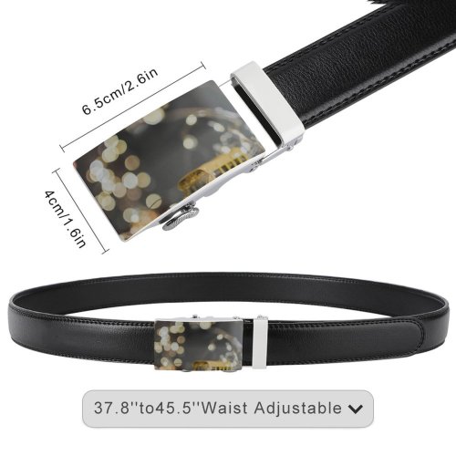 yanfind Belt  Focus Bus Design  Lights Holidays Toy Travel Miniature Light Defocused Men's Dress Casual Every Day Reversible Leather Belt