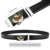 yanfind Belt  Focus Beautiful Invertebrate Butterfly Delicate Metamorphosis Insect  Little Daylight Moth Men's Dress Casual Every Day Reversible Leather Belt