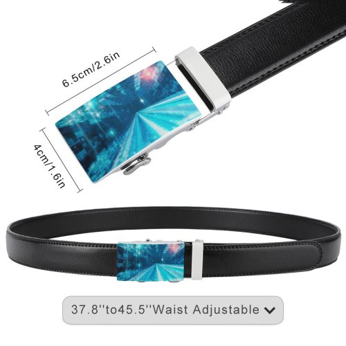 yanfind Belt Screen Motion Science Sending Dimensional Network Vehicle Outer Scale Light Virtual Networking Men's Dress Casual Every Day Reversible Leather Belt