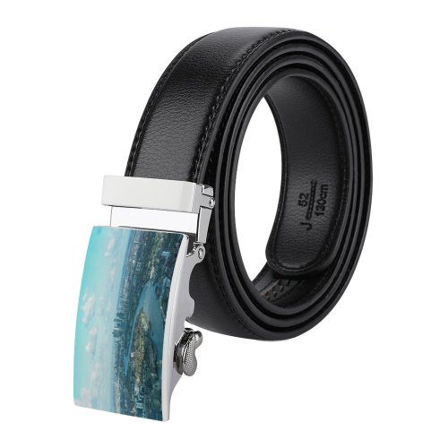 yanfind Belt Beautiful City Downtown Cityscape Clouds Daylight Travel  Buildings Sight  London Men's Dress Casual Every Day Reversible Leather Belt