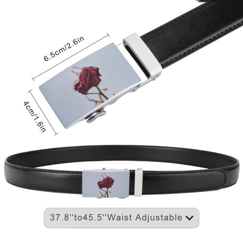 yanfind Belt  Focus Beautiful Plant Flowers  Daylight Roses Macro Growth Outdoors Dried Men's Dress Casual Every Day Reversible Leather Belt