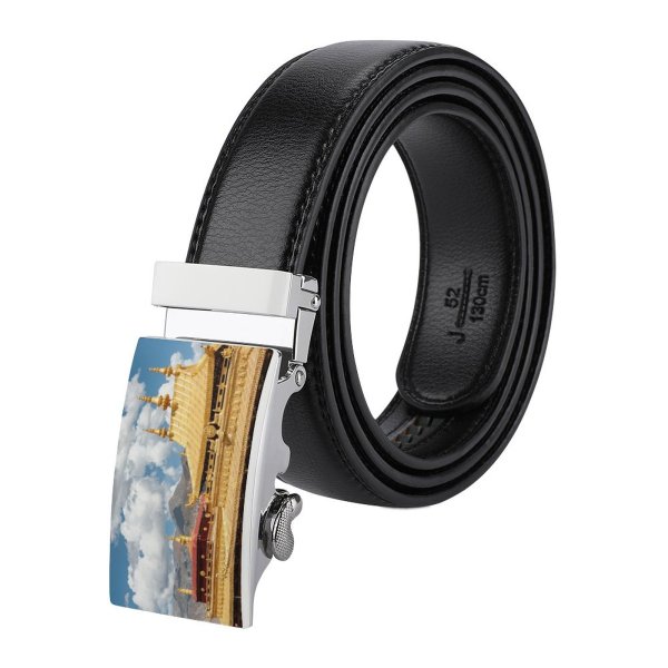 yanfind Belt Shrine Region Lhasa Chinese Cultures  Architecture Building UNESCO Spirituality Monastery Tibet Men's Dress Casual Every Day Reversible Leather Belt