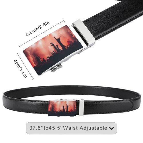 yanfind Belt  Festival Entertainment Header  Performance Lights Nightclub Club Crowd  Artists Men's Dress Casual Every Day Reversible Leather Belt