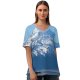 yanfind V Neck T-shirt for Women Oliver Buettner Mount Cook Zealand Aoraki National Park Mountain Peak Snow Covered Summer Top  Short Sleeve Casual Loose