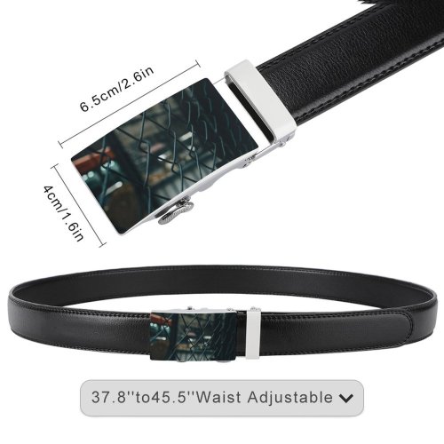 yanfind Belt  Focus Dark Design Fence Connection Wire Barb Light  Wires Abstract Men's Dress Casual Every Day Reversible Leather Belt