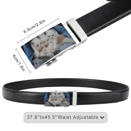 yanfind Belt  Focus Beautiful Cats Little Fur Downy Mammals Funny Kittens Adorable Cute Men's Dress Casual Every Day Reversible Leather Belt