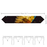 Yanfind Table Runner Black Dark Macaw Bird Colorful Parrot Everyday Dining Wedding Party Holiday Home Decor