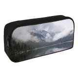 yanfind Pencil Case YHO Winter Highland Freeze Lake Atmospheric Sound Cloudiness Wilderness Mirror  Sky Reflection Zipper Pens Pouch Bag for Student Office School