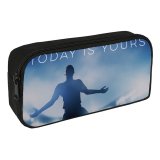yanfind Pencil Case YHO Quotes Today Is Yours Inspirational Quotes Zipper Pens Pouch Bag for Student Office School