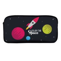 yanfind Pencil Case YHO Space Spacecraft Rocket Planets Zipper Pens Pouch Bag for Student Office School