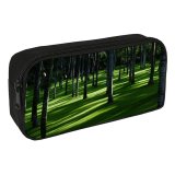 yanfind Pencil Case YHO Grass Trees Woods Daylight Forest Landscape Zipper Pens Pouch Bag for Student Office School