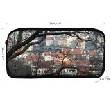 yanfind Pencil Case YHO Winter Spring Prague Area Woody Plant Branch City Leaf Tree Tree Architecture Zipper Pens Pouch Bag for Student Office School