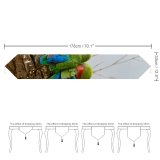 Yanfind Table Runner Tambako Jaguar Cute Rosy Faced Lovebirds Peach Faced Lovebirds Bird Couple Tree Everyday Dining Wedding Party Holiday Home Decor