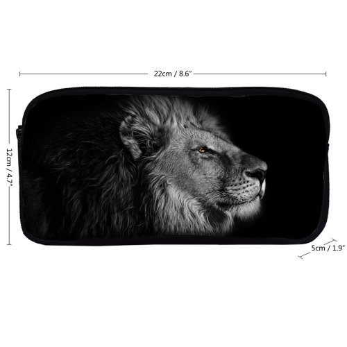 yanfind Pencil Case YHO Randy Rodriguez Black Dark Lion Zipper Pens Pouch Bag for Student Office School
