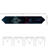 Yanfind Table Runner Black Dark Skyscrapers Shanghai Cityscape Aerial Night City Lights Everyday Dining Wedding Party Holiday Home Decor