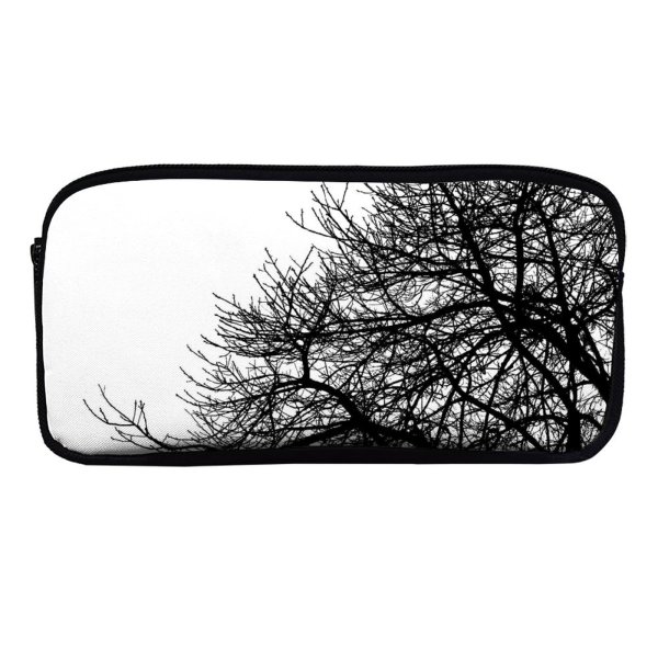 yanfind Pencil Case YHO Winter Texture Limb Trunk Contrast Branches Woody Branch Sky Plant  Branch Zipper Pens Pouch Bag for Student Office School