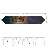 Yanfind Table Runner Massimiliano Morosinotto Castle Fountain Reflection Outer Space Milky Way Stars Pond Sunset Everyday Dining Wedding Party Holiday Home Decor
