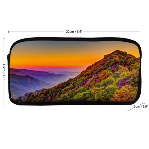 yanfind Pencil Case YHO Sasha Freemind Sequoia National Park California United States Trees Colorful Sky Purple Zipper Pens Pouch Bag for Student Office School