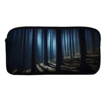 yanfind Pencil Case YHO Hmetosche Dark Forest Woods Night Time Dark Tall Trees Haunted Mystery Zipper Pens Pouch Bag for Student Office School