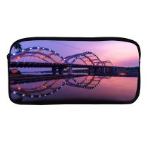 yanfind Pencil Case YHO Quang Anh Ta   Sunset Dawn Reflection Arch  Hàn River Zipper Pens Pouch Bag for Student Office School