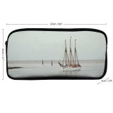 yanfind Pencil Case YHO Windjammer Relaxing Sky Vehicle Sails Sailboat Calm Atmospheric Sail Boat Big Tallship Zipper Pens Pouch Bag for Student Office School