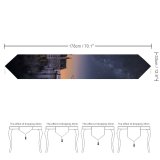 Yanfind Table Runner Massimiliano Morosinotto Neuschwanstein Castle Landscape Starry Sky Ancient Architecture Astronomy Stars Outer Everyday Dining Wedding Party Holiday Home Decor