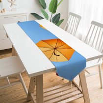 Yanfind Table Runner Nico Kaiser Umbrellas Sky Colorful Sky Multicolor Everyday Dining Wedding Party Holiday Home Decor