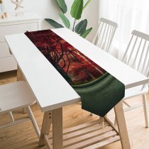 Yanfind Table Runner Hmetosche Forest Road Trees Woods Sunset Autumn Forest Dawn Pathway Scenic Everyday Dining Wedding Party Holiday Home Decor