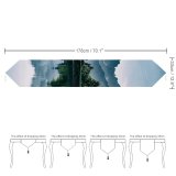Yanfind Table Runner Mountains Lake Riven Reflection Trees Everyday Dining Wedding Party Holiday Home Decor