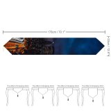 Yanfind Table Runner Zac Ong Black Dark York City United States Cityscape Night Time City Everyday Dining Wedding Party Holiday Home Decor