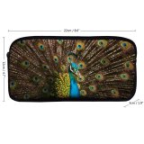 yanfind Pencil Case YHO Peafowl  Indian Peafowl  Train Zipper Pens Pouch Bag for Student Office School