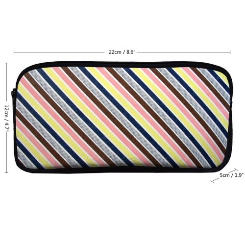 yanfind Pencil Case YHO Texture Macro Textures Diagonal Stripes Zipper Pens Pouch Bag for Student Office School