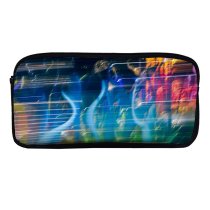 yanfind Pencil Case YHO Moody Colorful Work Lighting Glass Creative Rainbow Chihuly Commons Seattle Night Vibrant Zipper Pens Pouch Bag for Student Office School