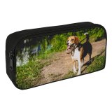 yanfind Pencil Case YHO Ground Images Pet  Hound Grass Wallpapers Pedigreed Beagle Stock Free Aquatic Zipper Pens Pouch Bag for Student Office School