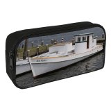 yanfind Pencil Case YHO Vehicle Ship Boats Motor Boat Chesapeake Ship Bay Watercraft Tranquility Naval Hull Zipper Pens Pouch Bag for Student Office School