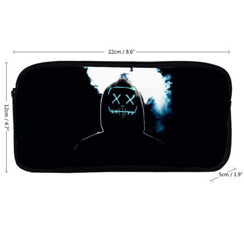 yanfind Pencil Case YHO Sebastiaan Stam Black Dark LED AMOLED Anonymous Zipper Pens Pouch Bag for Student Office School