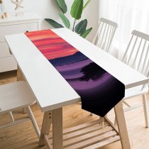 Yanfind Table Runner Bruno Glätsch Sky Sunset Landscape Foggy Scenery Clouds Trees Silhouette Dawn Everyday Dining Wedding Party Holiday Home Decor