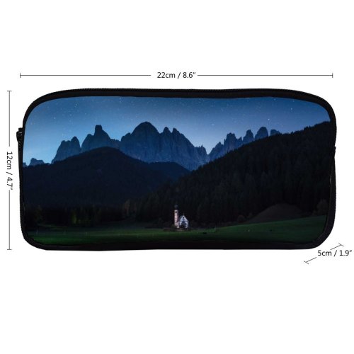 yanfind Pencil Case YHO Forest Mountains Grassland Countryside Starry Sky Sky Scenic Zipper Pens Pouch Bag for Student Office School