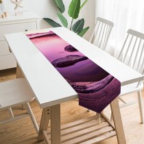Yanfind Table Runner Visar Neziri Sunset Lake Purple Sky Scenery Everyday Dining Wedding Party Holiday Home Decor