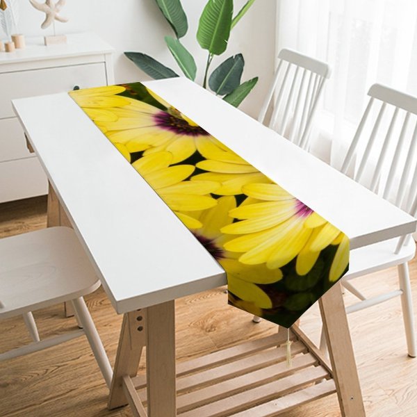 Yanfind Table Runner Mitchell Luo Flowers Daisies Floral Blossom Bloom Spring Closeup Everyday Dining Wedding Party Holiday Home Decor