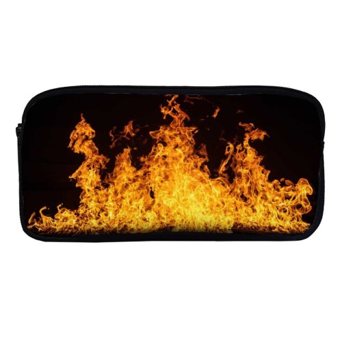 yanfind Pencil Case YHO Ricardo Gomez Angel Black Dark Bonfire Dark Flames Night Zipper Pens Pouch Bag for Student Office School