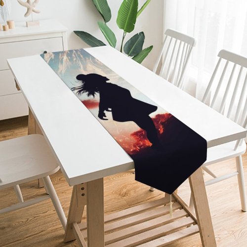 Yanfind Table Runner Jan Kovačík Fantasy Alone Girl Silhouette Mood Planet Dream Everyday Dining Wedding Party Holiday Home Decor