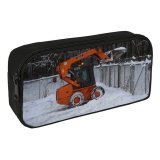yanfind Pencil Case YHO Wheel Construction Blower Vehicle Tree Snowplow Winter Freezing Snow Tractor Snow Zipper Pens Pouch Bag for Student Office School