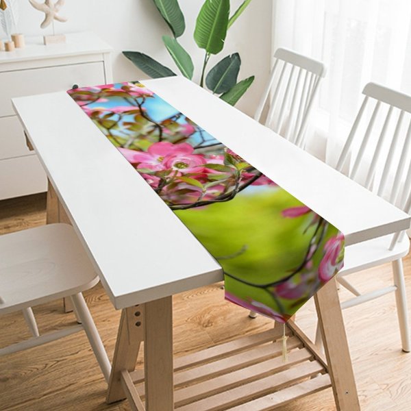 Yanfind Table Runner Flowers Flowers Spring Bokeh Beautiful Bloom Everyday Dining Wedding Party Holiday Home Decor